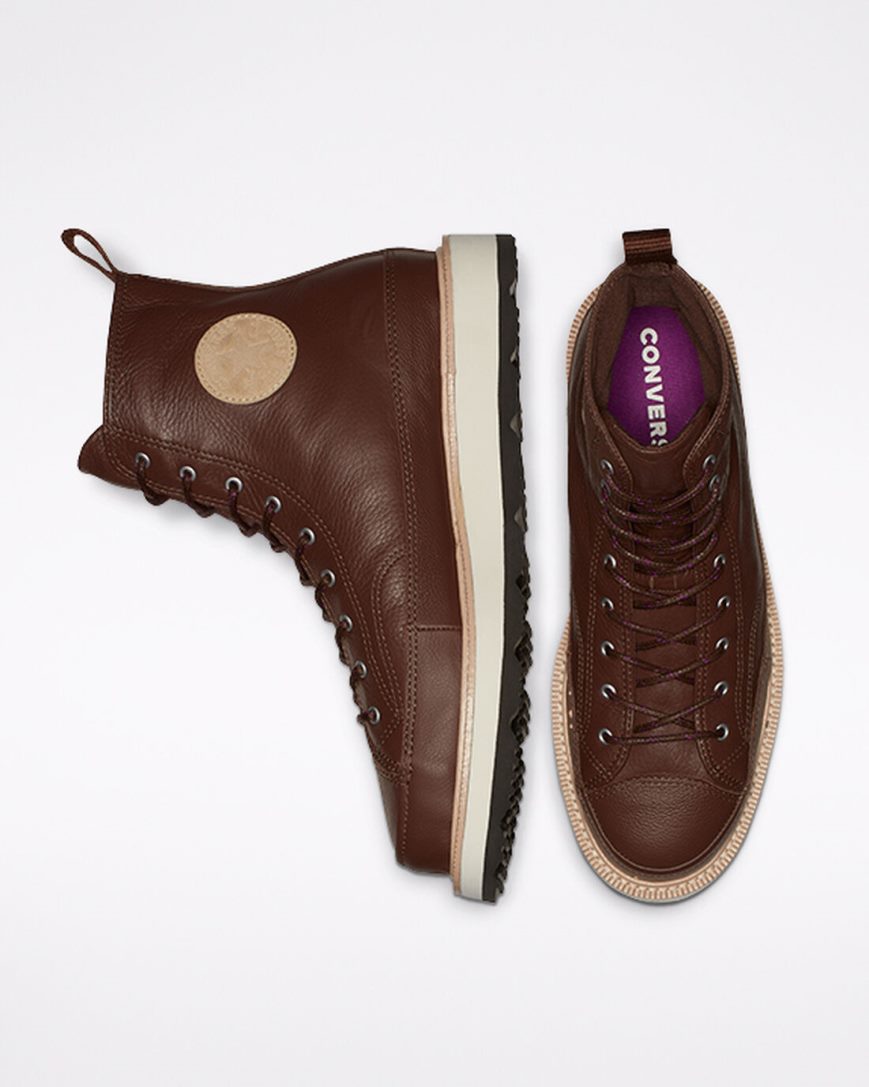 Botas Converse Chuck Taylor Crafted Altas Mujer Chocolate Negras | PE 0P8725